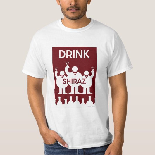 Shiraz Wijndrinkers T-shirt (Voorkant)