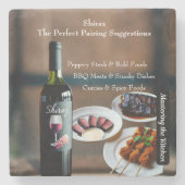 Shiraz Wine Pairing Guide/Mastering the Kitchen Stenen Onderzetter (Voorkant)