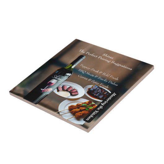 Shiraz Wine Pairing Guide/Mastering the Kitchen Tegeltje (Zijkant)