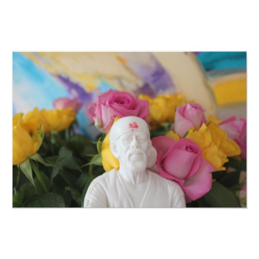 Shirdi Sai Baba Foto Afdruk (Voorkant)