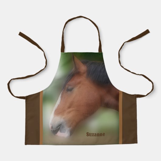 Shire Draft Paardengezicht gepersonaliseerd Schort (Voorkant)