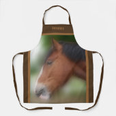 Shire Draft Paardengezicht gepersonaliseerd Schort (Voorkant)