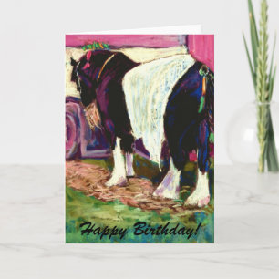 Shire Horse Birthday Card Kaart