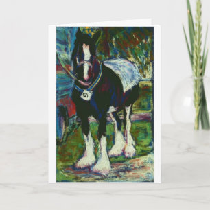Shire Horse Birthday Card Kaart
