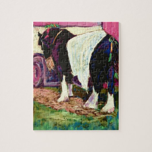 'Shire Horse' Fine Art Soft Pastel Schilderij Legpuzzel (Verticaal)