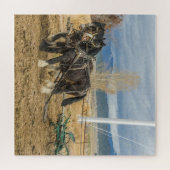 Shire Horses and Plow - 676 stuks Legpuzzel (Horizontaal)