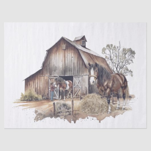 Shire Horses Tissuepapier (Voorkant)