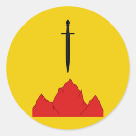 Shire of Isenfir populatie badge Ronde Sticker