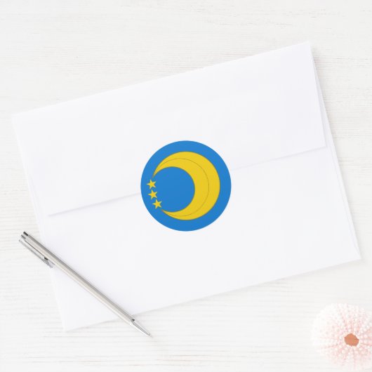 Shire of the Crescent Moon Populace Badge Ronde Sticker (Envelop)