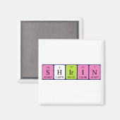 Shirin periodieke table name magnet (Voorkant / Achterkant)