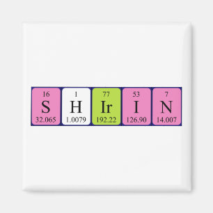 Shirin periodieke table name magnet