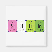 Shirin periodieke table name magnet (Voorkant)