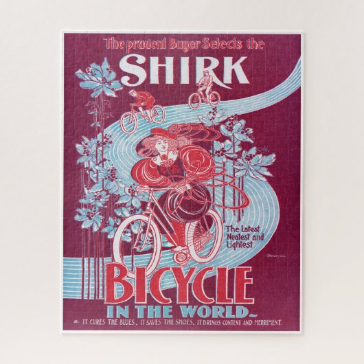  Shirk Bicycle Advertisement circa 1890 Legpuzzel (Verticaal)