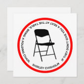Shirley Chisholm Folding Chair Quote Empowering Feestdagenkaart (Voorkant / Achterkant)