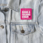 Shirley Chisholm Folding Stoel roze Vierkante Button 5,1 Cm (In situ)