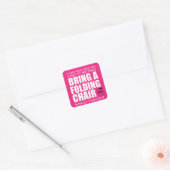 Shirley Chisholm Folding Stoel roze Vierkante Sticker (Envelop)