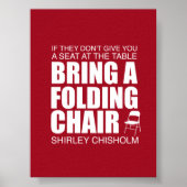 Shirley Chisholm Folding-voorzitter Poster (Voorkant)