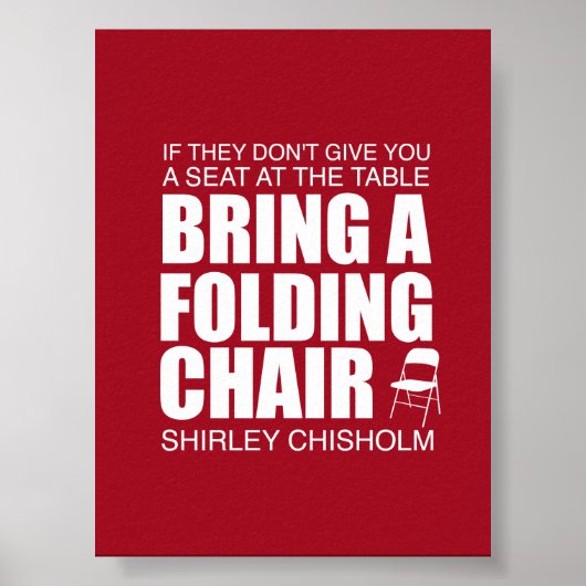 Shirley Chisholm Folding-voorzitter Poster (Voorkant)