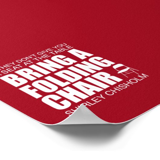 Shirley Chisholm Folding-voorzitter Poster (Hoek)