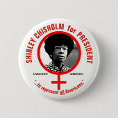 Shirley Chisholm for President Ronde Button 5,7 Cm (Voorkant)