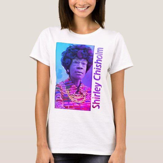 Shirley Chisholm paars hued T-shirt (Voorkant)