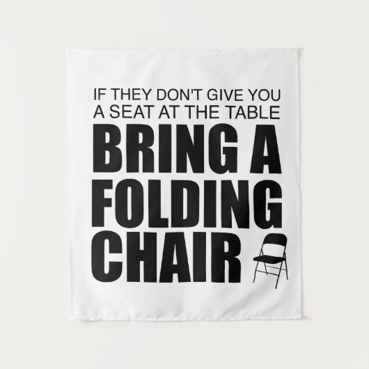 Shirley Chisholm Vouwstoel Tapestry | Wit Wandkleed (Voorkant)