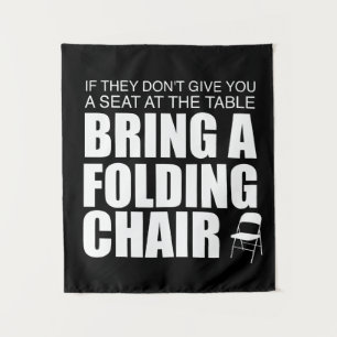 Shirley Chisholm Vouwstoel Tapestry Zwart Wandkleed