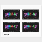 Shirley - De naam Shirley in 3D Lichten (FotoGRA Rechthoekige Sticker (Vel)