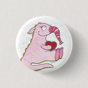 Shirley het monster, knop ronde button 3,2 cm