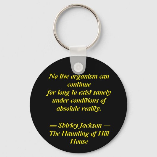 Shirley Jackson Quote Acryllic Sleutelhanger (Voorkant)