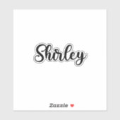 Shirley Naam - Handgeschreven kalligrafie Sticker (Vel)