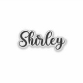 Shirley Naam - Handgeschreven kalligrafie Sticker (Voorkant)