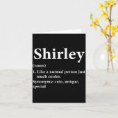 Shirley Name Definition Funny D Kaart (Gele Bloem)