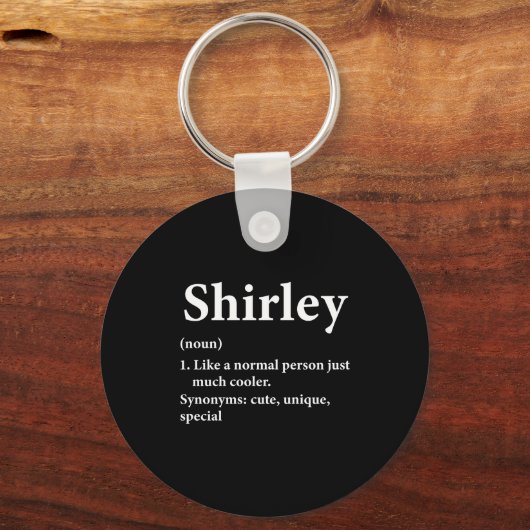 Shirley Name Definition Funny D  Sleutelhanger (Voorkant)