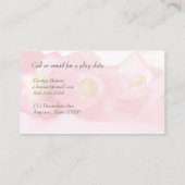 Shirley springt dicht bij mama contactkaartje (Achterkant)