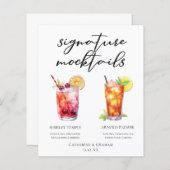 Shirley Temple Arnold Palmer Mocktails Menu (Voorkant / Achterkant)