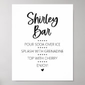 Shirley Temple Mocktail Bar-bord Poster (Voorkant)