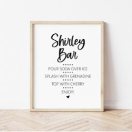 Shirley Temple Mocktail Bar-bord Poster