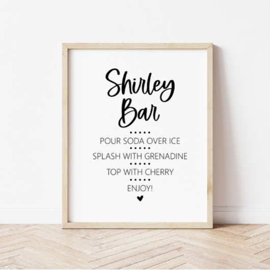 Shirley Temple Mocktail Bar-bord Poster