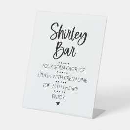 Shirley Temple Mocktail Bar Piedestal Bord Reclamebord Met Voetstuk