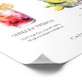 Shirley Temple Mojito Signature Mocktails Menu Poster (Hoek)