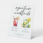 Shirley Temple Mojito Signature Mocktails Menu Reclamebord Met Voetstuk (Voorkant)