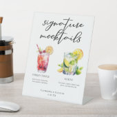 Shirley Temple Mojito Signature Mocktails Menu Reclamebord Met Voetstuk (Insitu)