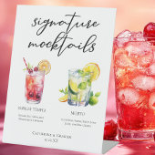 Shirley Temple Mojito Signature Mocktails Menu Reclamebord Met Voetstuk