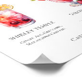 Shirley Temple Strawberry Daiquiri Mocktails Menu Poster (Hoek)