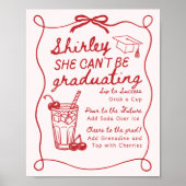 Shirley Ze Kan Niet Afstuderen Drankbar Menu Poster (Voorkant)