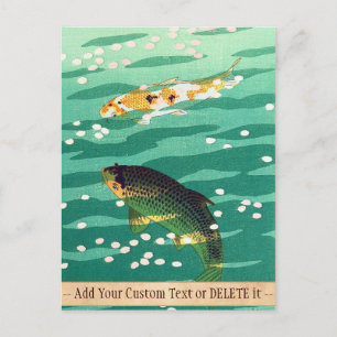 Shiro Kasamatsu Karp Koi visvijver Briefkaart