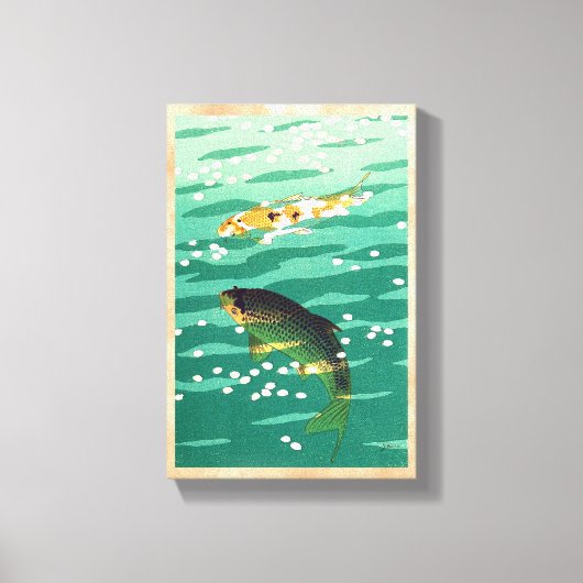 Shiro Kasamatsu Karp Koi visvijver Canvas Afdruk (Voorkant)