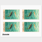 Shiro Kasamatsu Karp Koi visvijver Rechthoekige Sticker (Vel)