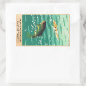 Shiro Kasamatsu Karp Koi visvijver Rechthoekige Sticker (Tas)